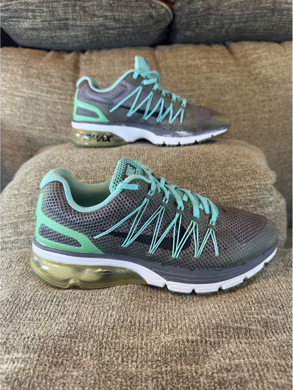 Nike Air Max Excellerate 3 Women's Running Shoes Size 8 Grey Teal
